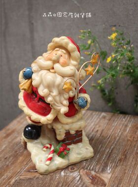 美式乡村风圣诞老人儿童节工艺品