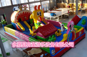 新款包邮定做大小型儿童充气城堡室内外60平充气蹦跳床淘气堡游乐