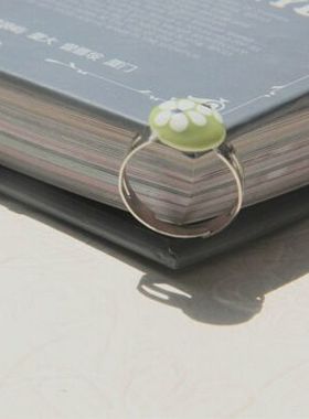 可调节民族风配饰复古陶瓷戒指