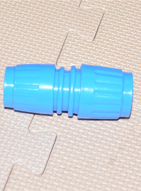 蓝色直通平行连货架晾衣架配件不锈钢圆管接头两通三通衣架组合件