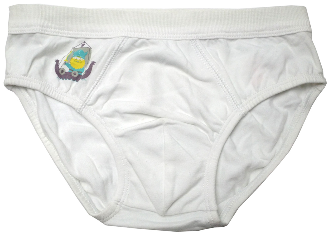 vertbaudet 0-3岁男童白色帆船瘦子款全棉短裤内裤6232613