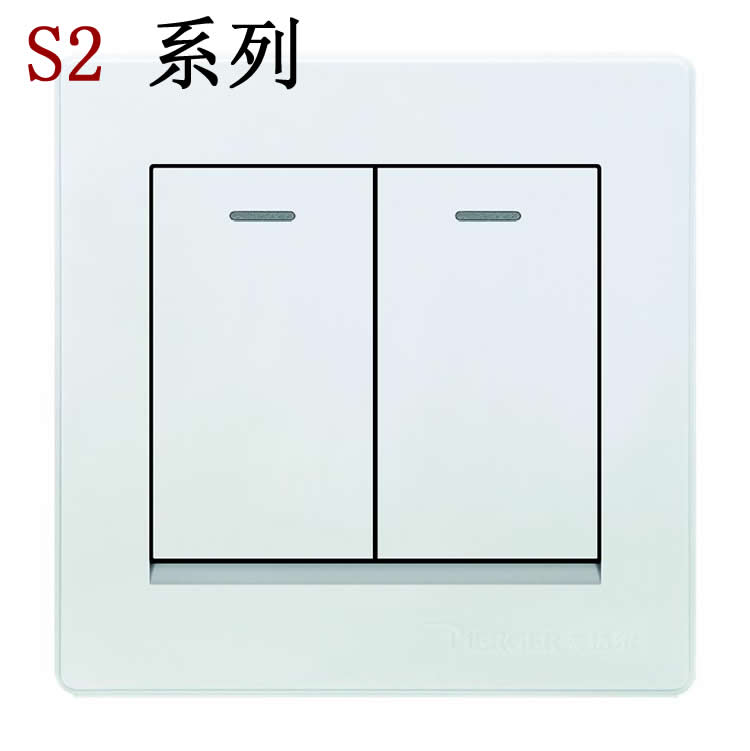 Merger麦格尔 开关插座 86型开关 单控开关 墙壁开关 两位开关