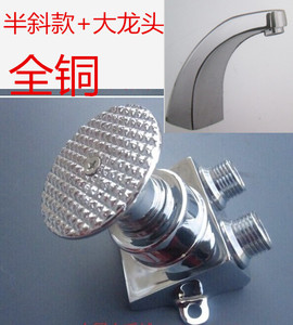 铜脚踏式面盆龙头开关 医用洗手盆水龙头 脚踩洗脸盆龙头配件套
