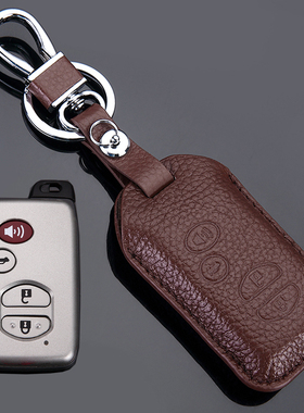 适用丰田钥匙包套霸道普拉多锐志11款皇冠12凯美瑞09汉兰达真皮套