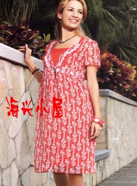 夏款红色孕妇装包邮