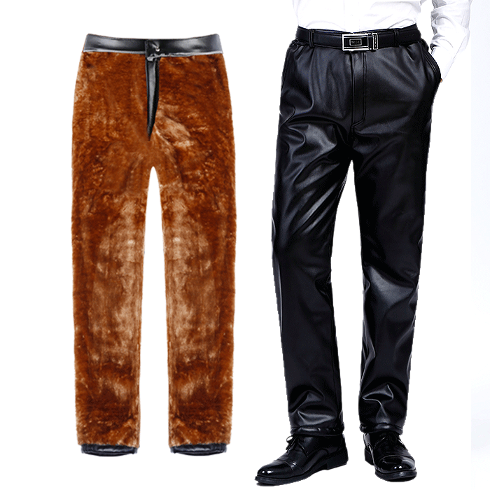 Pantalon cuir homme droit pour hiver - Ref 1486365 Image 1