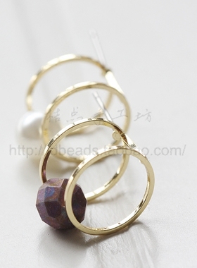 DIY配件铜质饰品时尚简约几何耳钉 耳饰 耳环 (3408C)