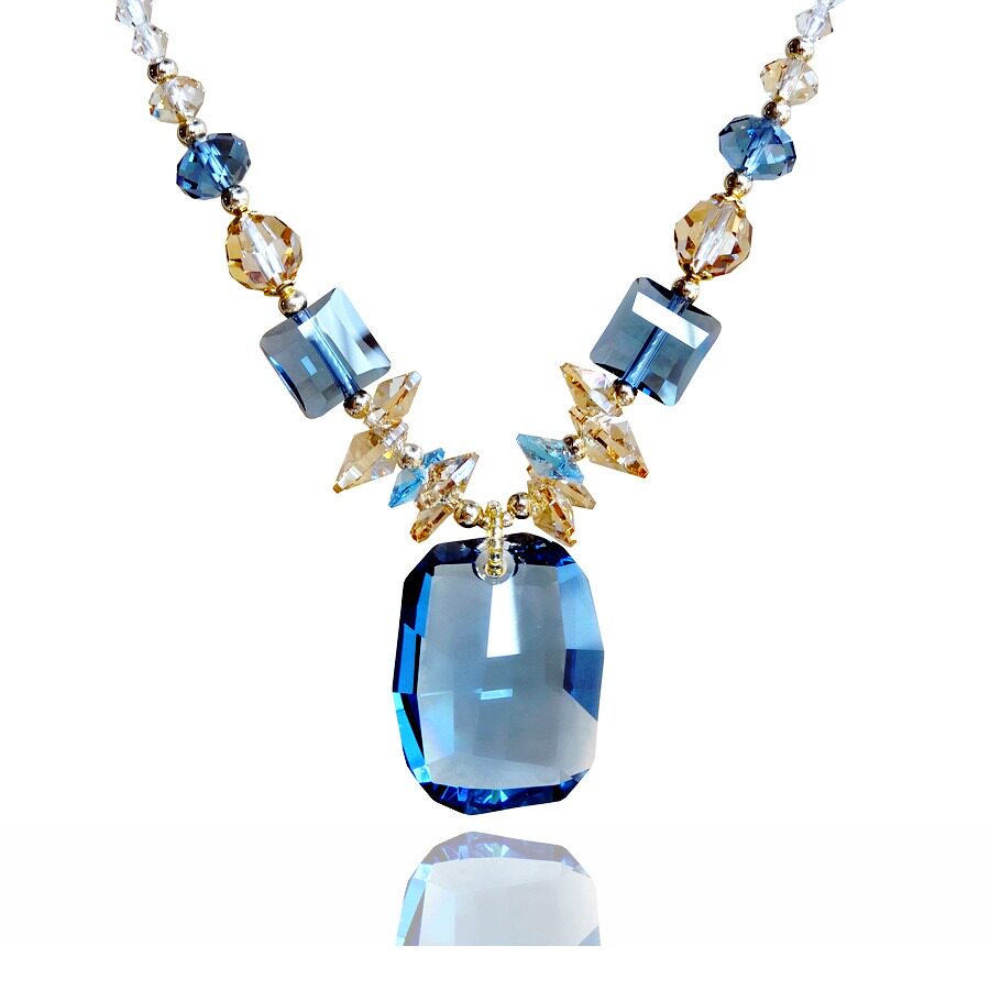 奥地利水晶项链锁骨链颈链情人节女款奢华搭配晚礼服首饰品礼物