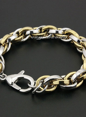 金银色时尚风钛钢饰品手链包邮