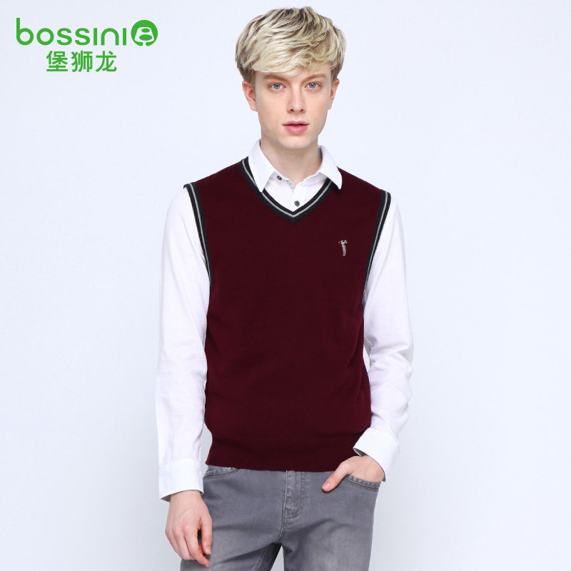 Débardeur homme Woolen gilet BOSSINI en coton - Ref 1586008 Image 1