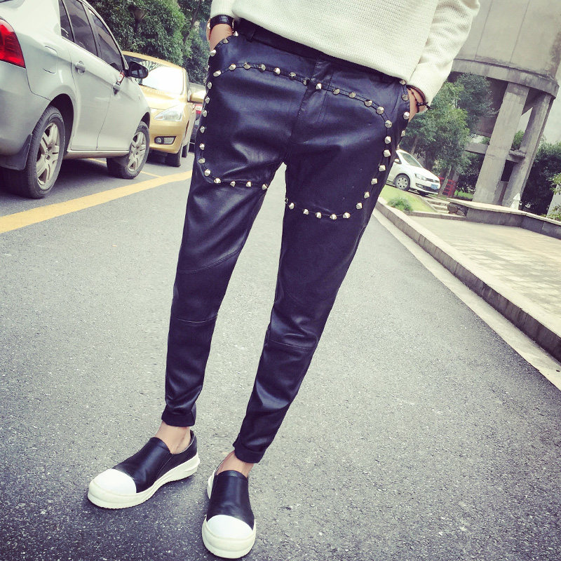 Pantalon cuir homme pour adolescent pour hiver - Ref 1494833 Image 1