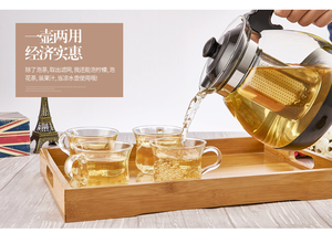 耐热玻璃茶壶过滤大容量花 紫丁香茶杯普洱茶壶不锈钢泡茶壶 1L以