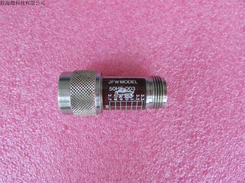JFW 50HF-003 3dB 18GHz 2W N 射频微波同轴固定衰减器 质量包好，包能用  可提供详细测试图  成色好 名      称：同轴固定衰减器 品      牌:  JFW 型      号：50HF-003 衰  减  量: 3dB 频      率：DC-18GHz   接