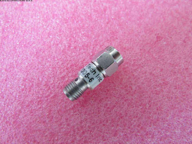 PE7005-6 DC-18GHz 6dB 2W SMA 射频同轴精密固定衰减器 品牌：Woken 型号：PE7005-6 频率范围：DC- 18GHz 衰减值： 6dB 衰减精度：±0.75dB 平均功率(Max)：2 W 峰值功率(Max)：0.2 kW