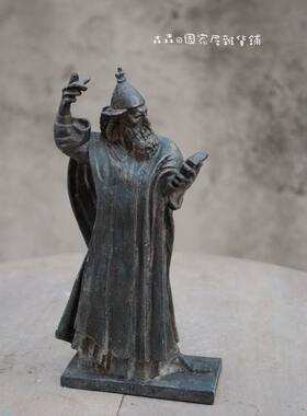 树脂欧式风古董人偶书房桌面摆件