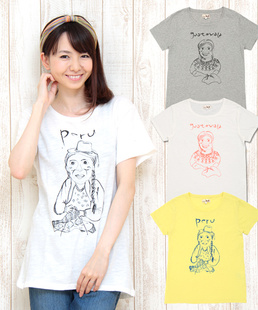 女装新款titicaca民族风森系文艺范清新长T恤宽松娃娃衫