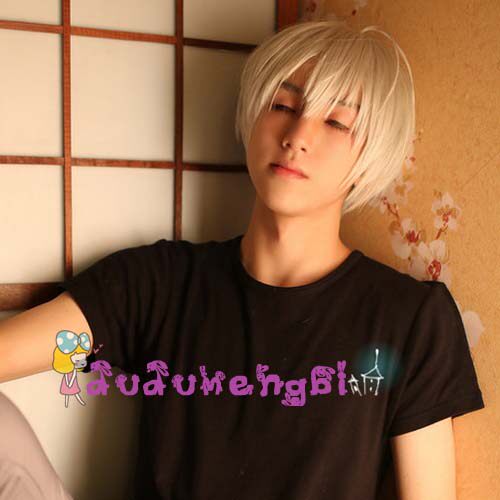 缘之空 春日野悠 悠 悠哥 超原版 奶灰金收脸短发高温丝cos假发