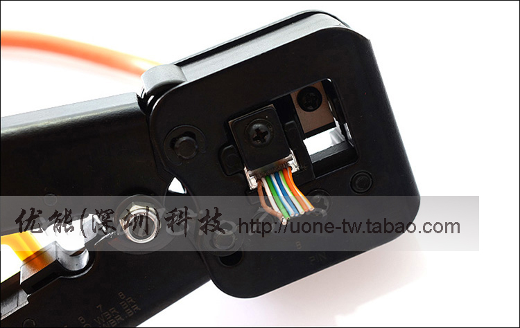 EZ-RJ45通孔专用工具压线钳 带自动切线 8P8C网络钳 水晶头压接钳