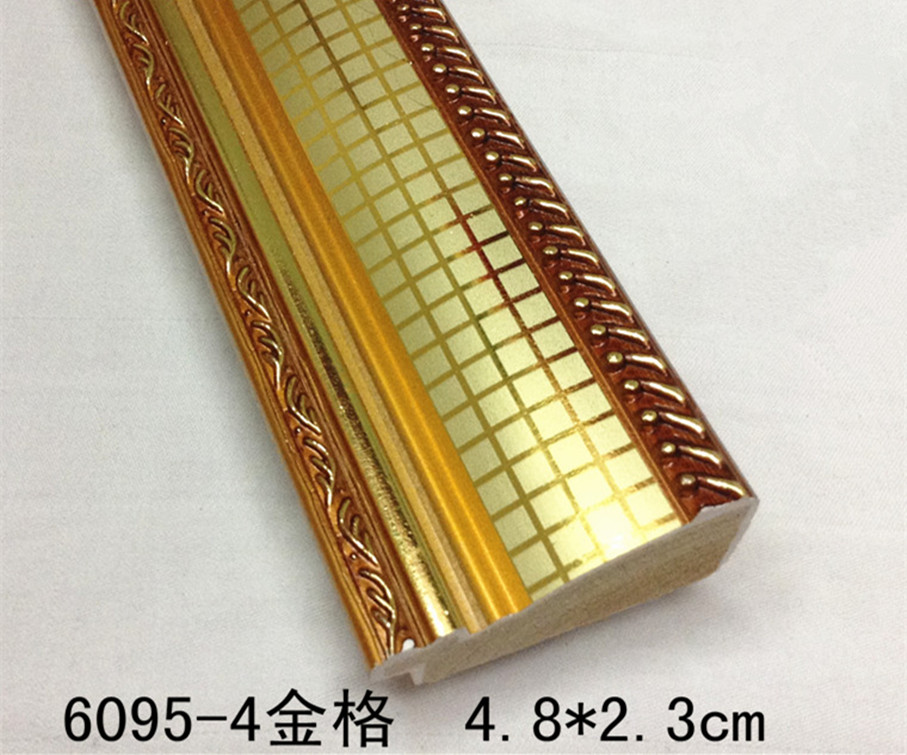 實木十字繡畫框木線條框條6095-4金格96米包弘毅相框