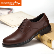 Red Dragonfly leather men's shoes spring 2015 new genuine British gentry is business casual men's shoes