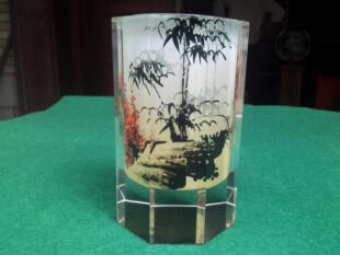 办公室家居水晶摆饰 创意礼品 送朋友同事礼物-手工艺内画笔筒13