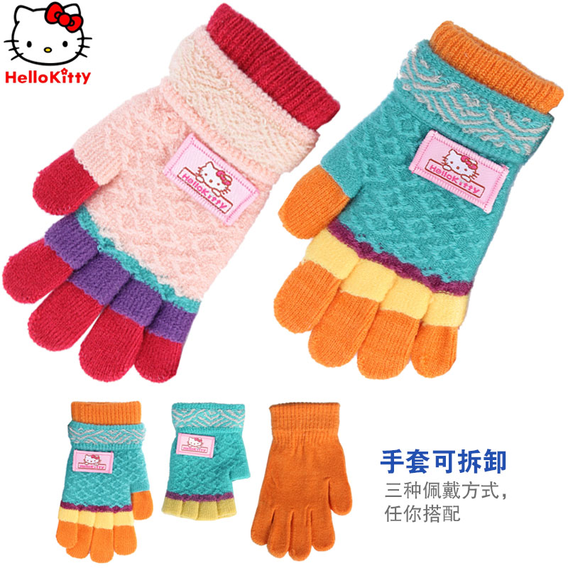 Gants pour fille HELLO KITTY en acrylique - Ref 2150111 Image 1