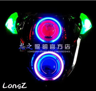 宗申RX3 ZS250GY-3大灯总成 灯罩外壳 疝气灯天使恶魔鱼眼透镜