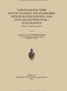 【预订】Vorlesungen Uber Einige Klassen Nich...