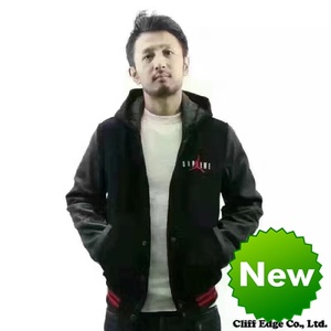 秋冬季男士皮衣棒球服情侣款女士真皮内里夹棉外套加厚夹克毛呢潮