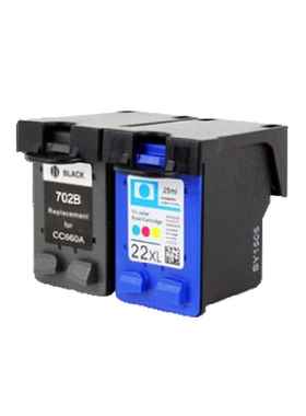 Ctrlp兼容 惠普J3508墨盒HP J3608墨盒HP J3500打印机墨盒HP Officejet J3606 J5508 J3600墨水702黑色22彩色