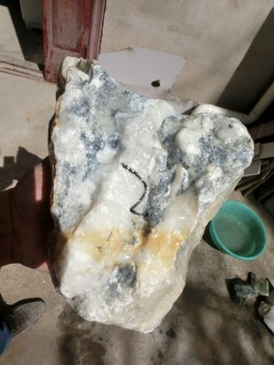 151010玉石原料裸石天然原石青海昆仑玉山料双色料5.05公斤