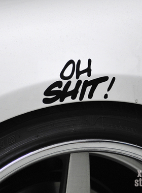 OH SHIT! 搞笑整蛊 反光贴 车贴 汽车 贴纸 车身贴 装饰贴