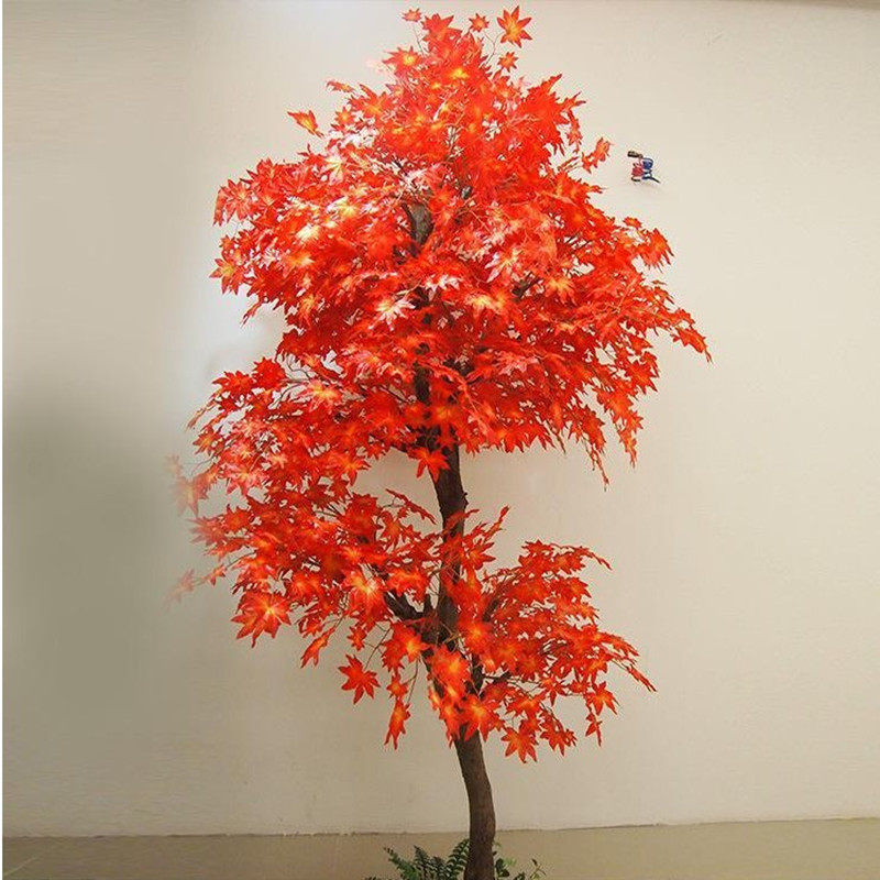 仿真红枫树假树大型枫树 酒店酒吧装饰造型树舞台道具婚庆树