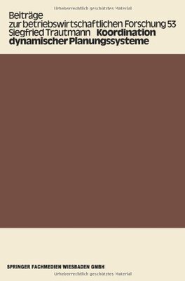 【预售】Koordination Dynamischer Planungssysteme
