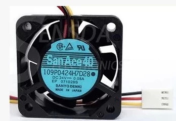全新三洋109P0424H7D28 24V 0.08A 40*40*15变频器发那科系统风扇