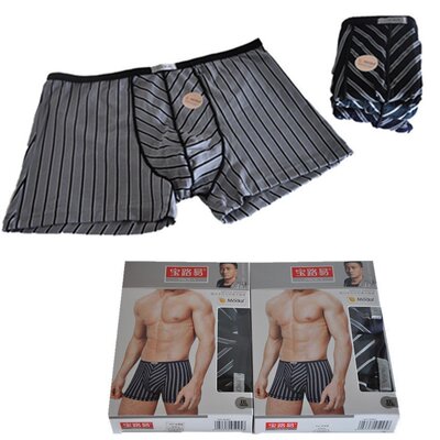 莫代尔条纹运动男士内裤