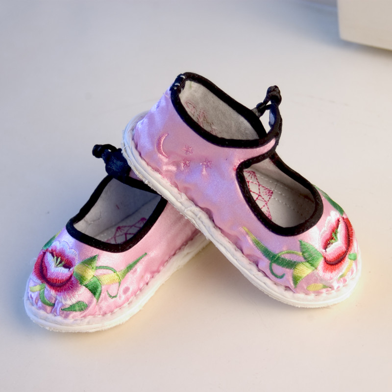 Chaussures enfants en tissu en satin pour Toute saison - semelle coton - Ref 1050340 Image 1