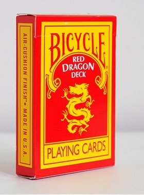默默纸牌bicycle red dragonPlayingcard美国原装红色金龙扑克牌
