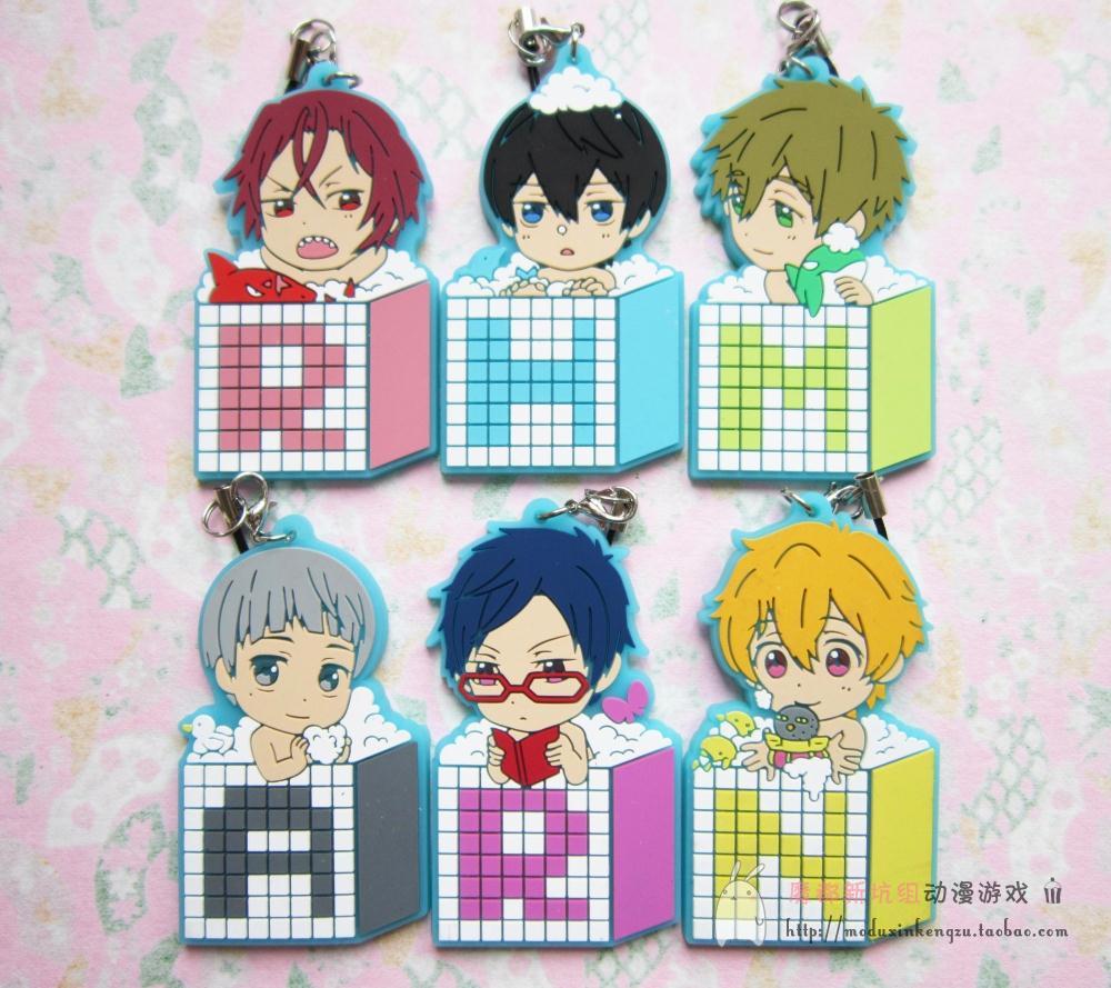 日单正版散货【FREE！男子游泳部】遥 真琴 洗浴系列 橡胶挂件