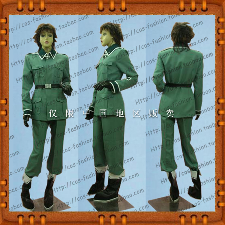 包邮东京大贩卖黑塔利亚aph德国军服送脚套cos服全套男女服装
