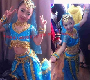 舞蹈服 演出服 印度服 儿童印度舞8服装 鸿舞衣