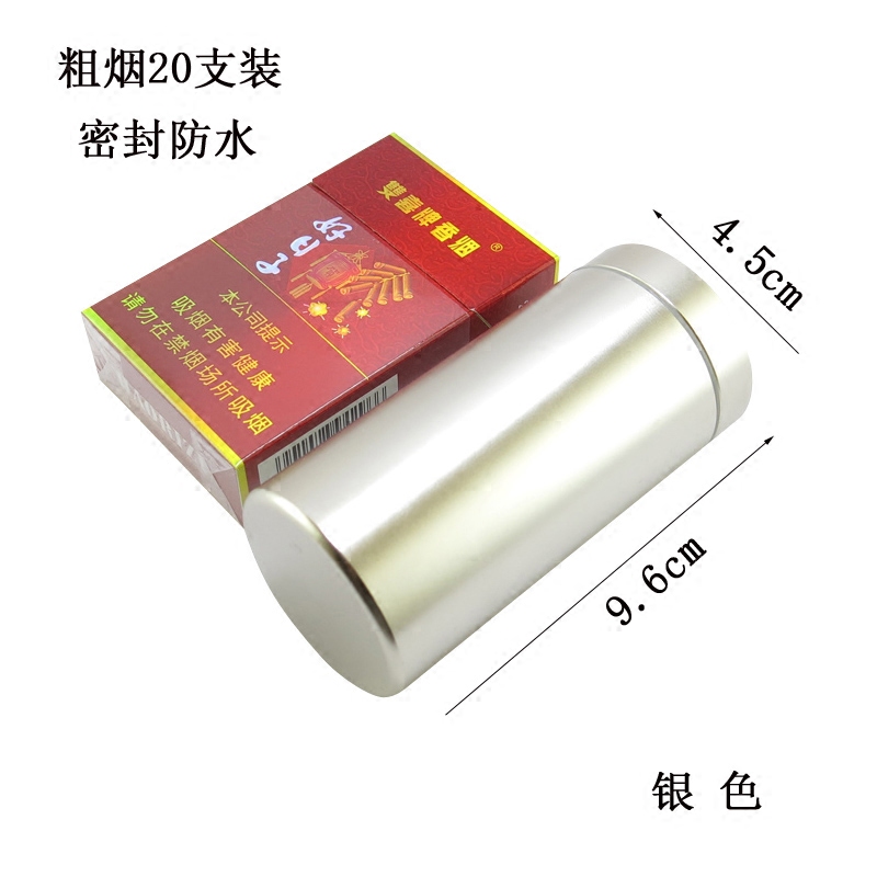 고무 링 씰이 있는 20개비의 금속 담배 상자 방수 및 보습 담배는 잘게 썬 담배를 담을 수 있으며 작고 휴대 가능합니다