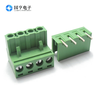 KF2EDG RS/KF-4P 间距5.08MM 300V 10A 一套 弯针 拔插式接线端子