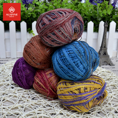 花色长段染棉麻线