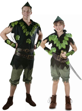 COS万圣节化妆舞会服装 原始人 树叶服装 小飞侠 彼得潘服装