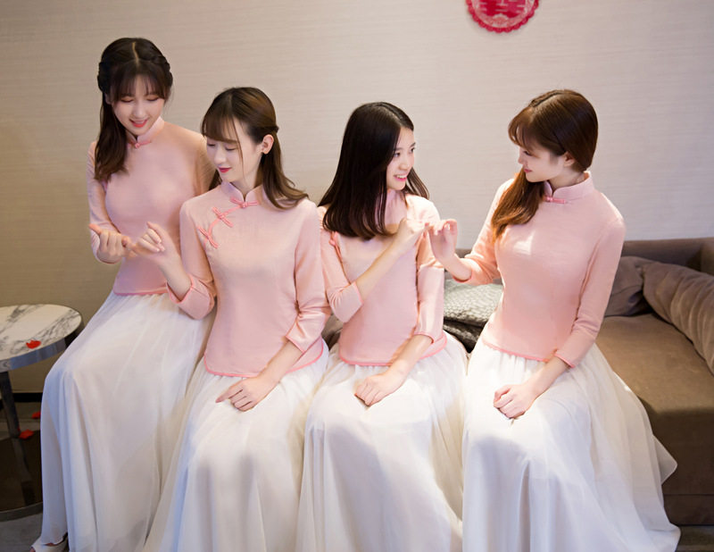 姐妹裝姊妹裙特別17中式立領民國複古旗袍清新婚紗禮服伴娘禮儀服在類目 女裝/女士精品, 婚紗/旗袍/禮服, 旗袍中 - 來自Buy2taobao.com提供專業的淘寶代購服務