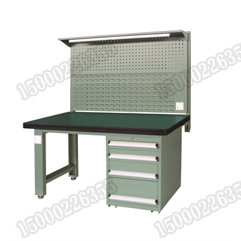 重型工作台带四抽柜(台面厚50mm 带挂板)XFH-2104G