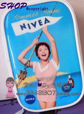 妮维雅NIVEA复古娃娃化妆包/洗漱包/刷具包白色