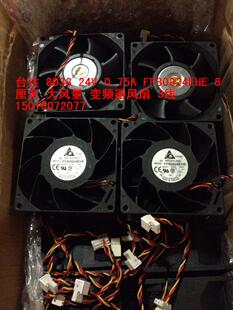 12V台达 FFB0824EHE 8038 8CM 变频器风扇 24V 0.75A双滚珠 正品