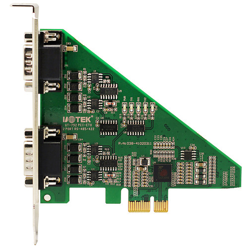 宇泰 UT-792 PCI-E 转2口485/422串口卡 4U 485转PCI-E 1X